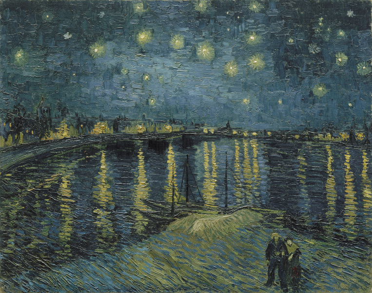 Munch : Van Gogh : Vincent van Gogh. Starry Night over the Rhône, ????????????????????????????????????????????????????????Orsay, Paris. Gift of Mr and Mrs Robert Kahn-Sriber